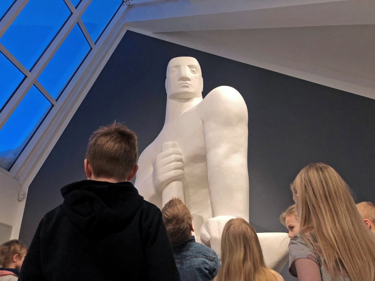 Gallery Talk for families: The great Auk, Thufa, Troll and Square. Photo: Ingibjörg Hannesdóttir.