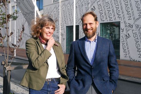 Halla Margrét Jóhannesdóttir and Markús Þór Andréssonan. Photo: Hildur Inga Björnsdóttir